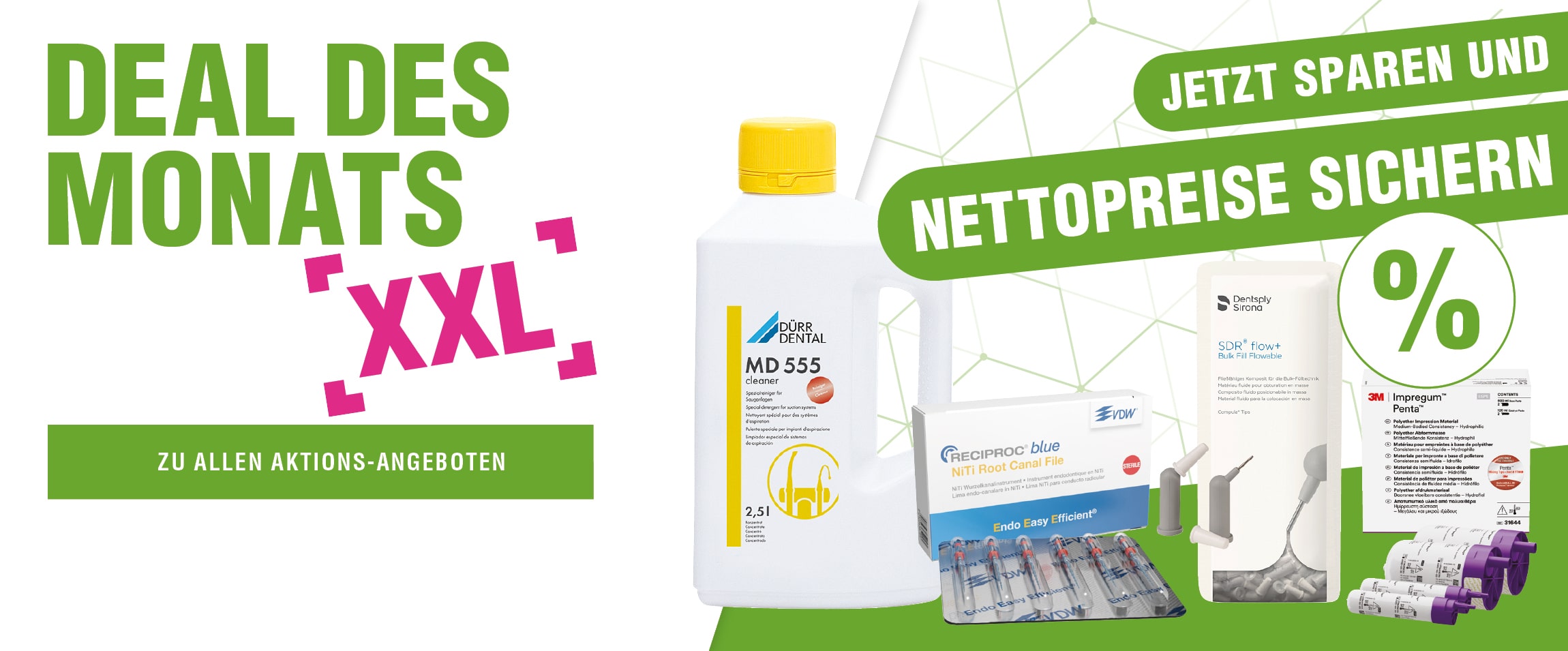 Deals: Angebote des Monats nutzen & mit Plandent sparen - Hier profitieren Zahnarztpraxen & Dentallabore von günstigen Netto-Preisen!